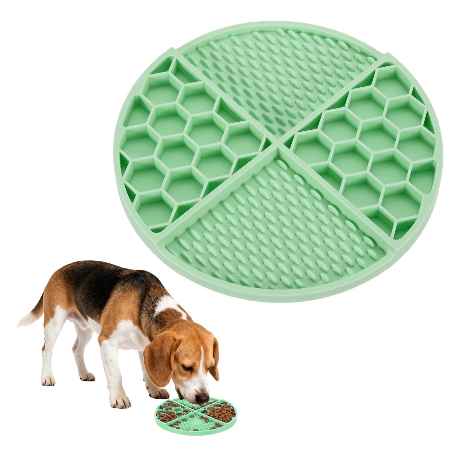 Uxcell Slow Feeder Dog Bowls, Puzzle Slow Eater Dog Food Bowl, (Grass Green & Diameter: 6.3"), Intended for Fast Eater Small / Medium Dogs / Helps Prevent Abdominal Gas Anti-Choking