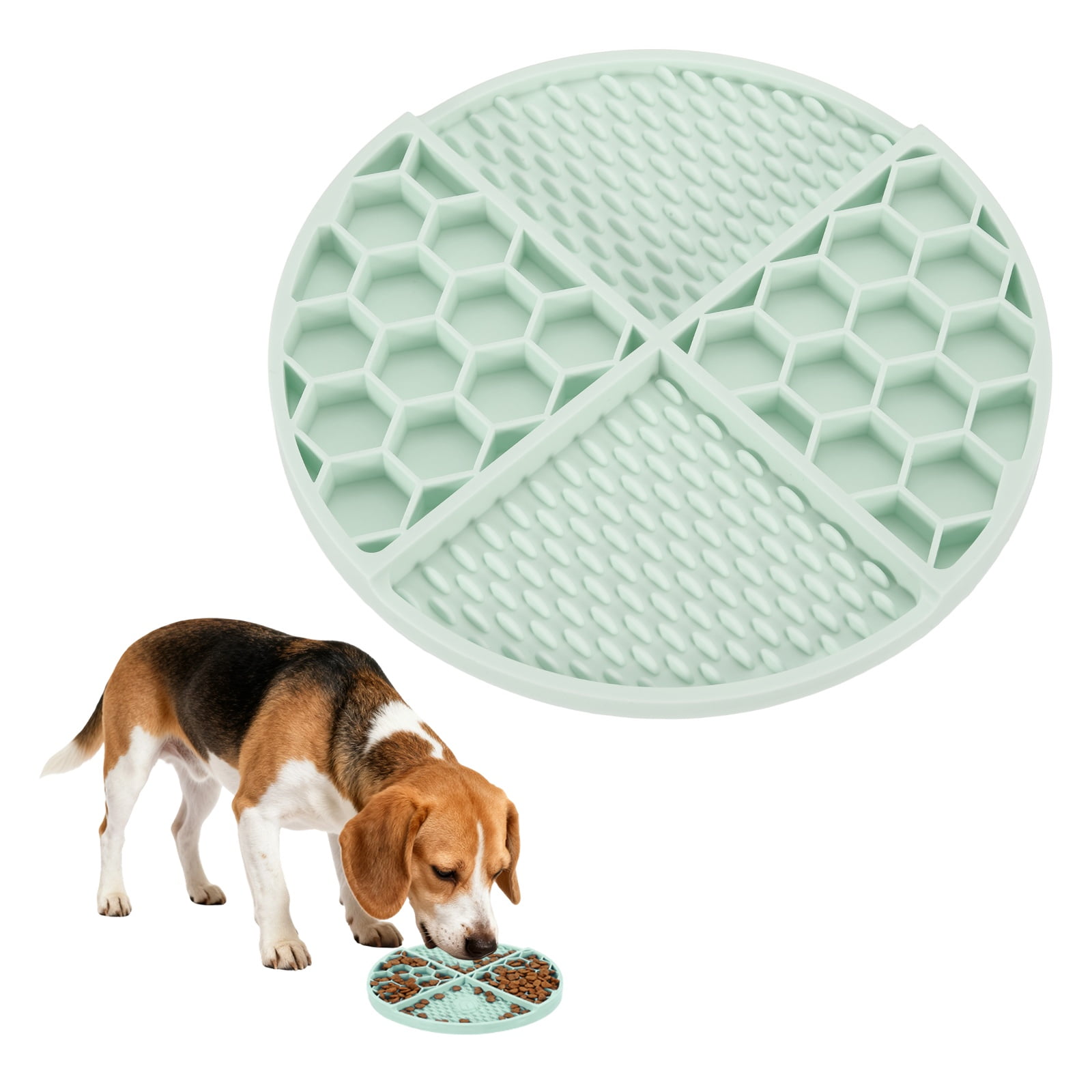 Uxcell Slow Feeder Dog Bowls, Puzzle Slow Eater Dog Food Bowl, (Mint Green & Diameter: 8.27"), Intended for Fast Eater Small / Medium Dogs / Helps Prevent Abdominal Gas Anti-Choking
