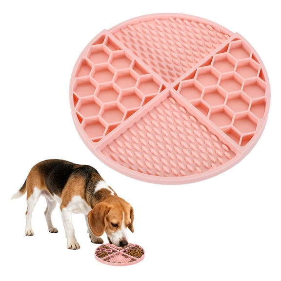 Uxcell Slow Feeder Dog Bowls, Puzzle Slow Eater Dog Food Bowl, (Pink & Diameter: 6.3"), Intended for Fast Eater Small / Medium Dogs / Helps Prevent Abdominal Gas Anti-Choking