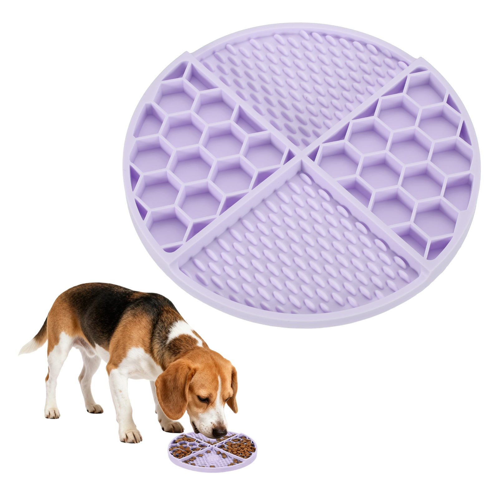 Uxcell Slow Feeder Dog Bowls, Puzzle Slow Eater Dog Food Bowl, (Purple & Diameter: 8.27"), Intended for Fast Eater Small / Medium Dogs / Helps Prevent Abdominal Gas Anti-Choking
