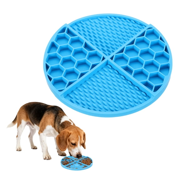 Uxcell Slow Feeder Dog Bowls, Puzzle Slow Eater Dog Food Bowl, (Regular Blue & Diameter: 8.27"), Intended for Fast Eater Small / Medium Dogs / Helps Prevent Abdominal Gas Anti-Choking