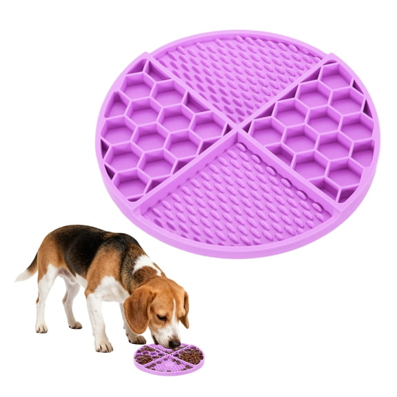 Uxcell Slow Feeder Dog Bowls, Puzzle Slow Eater Dog Food Bowl, (Violet & Diameter: 8.27"), Intended for Fast Eater Small / Medium Dogs / Helps Prevent Abdominal Gas Anti-Choking