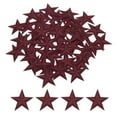thumbnail image 1 of Uxcell Small 5Star Iron on Patches Embroidered Sew Patch Appliques Dark Wine Red 50Pcs, 1 of 7