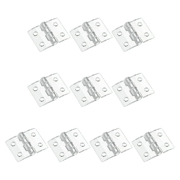 Uxcell Small Acrylic Hinges Plastic Clear Hinge Continuous Piano Folding Hinges with Hole for Aquarium Lid Crafts Display Stand 35 x 25 mm Transparent