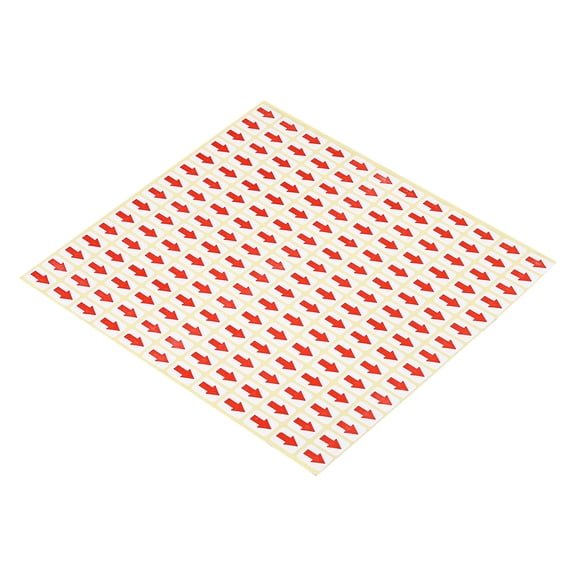 Uxcell Small Arrow Sticker Label 0.35x0.5" Adhesive Color Coding Sign Decal, Red, 4 Sheet