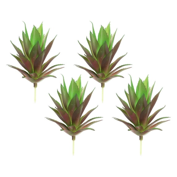 Uxcell Small Artificial Succulents Plants Unpotted Faux Succulent Picks Green Red 4 Pack
