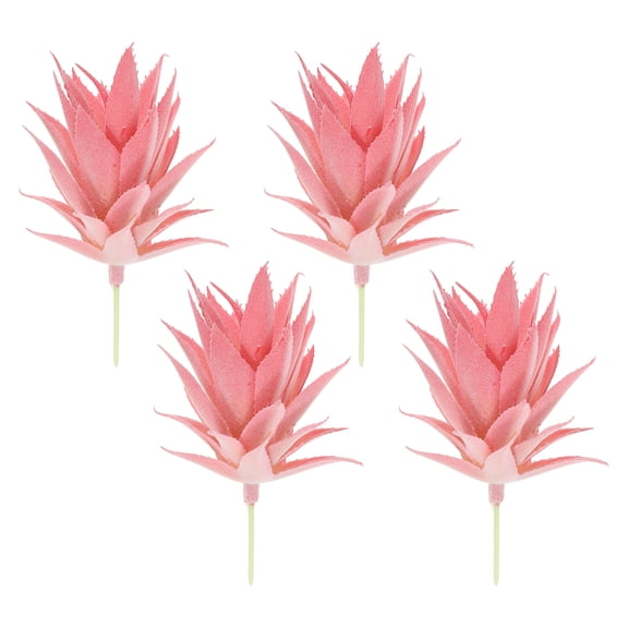 Uxcell Small Artificial Succulents Plants Unpotted Faux Succulent Picks Pink 4 Pack