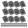 thumbnail image 1 of Uxcell Small Butt Hinges 3/4 inch, Jewelry Box Hinge with Screw for Jewelry Wooden Boxes, Black 12 Pack, 1 of 6