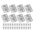 thumbnail image 1 of Uxcell Small Butt Hinges 0.7 inch Jewelry Box Hinge with Screw for Jewelry Wooden Boxes Silver 8 Pack, 1 of 6