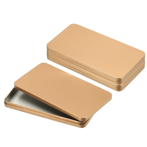 Uxcell Small Cash Box, 3 Pcs Money Holder Metal Tin Box Cash Tray Organizer, Rose Gold