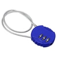 thumbnail image 1 of Uxcell Small Combination Lock 11.8 Inch, 1 Pack 3 Digit Padlock for Gym Locker, Blue, 1 of 6