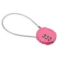 thumbnail image 1 of Uxcell Small Combination Lock 7.8 Inch, 1 Pack 3 Digit Padlock for Gym Locker, Pink, 1 of 6