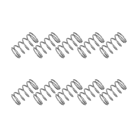 Uxcell Small Compression Spring 8 mm OD 0.8 mm Wire Diameter 15 mm Free Length 304 Stainless Steel Extension Spring
