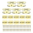 thumbnail image 1 of Uxcell Small Hinges for Wooden Box,Vintage Engraved Latch Hook Hasp with Screws for Jewelry Box Golden, 1 of 7