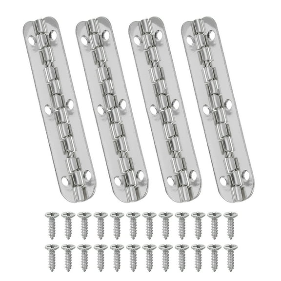 Uxcell Small Piano Hinge Mini Jewelry Box Hinges with Screw for Jewellery Wooden Box Silver Tone