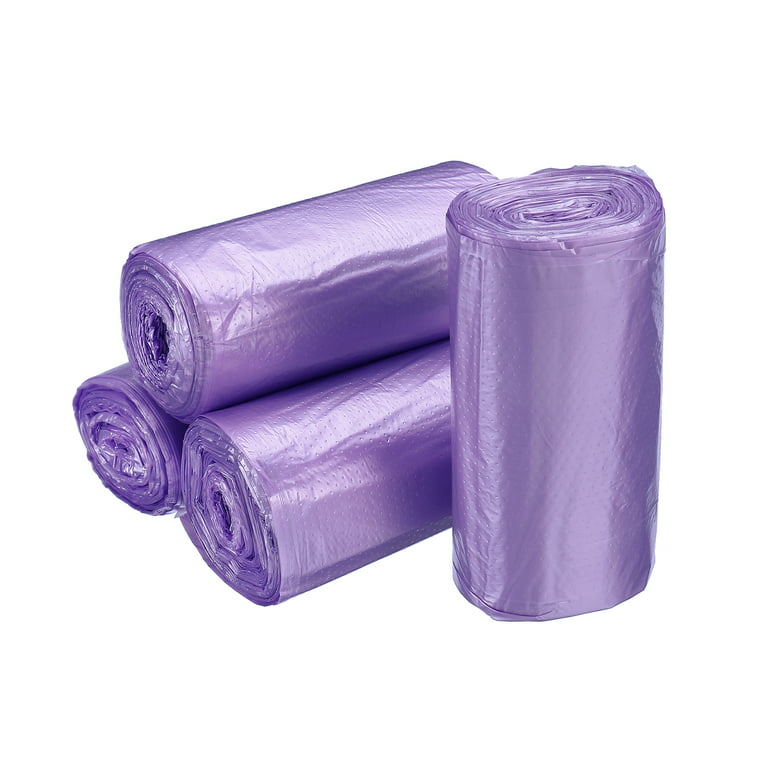 Uxcell Small Trash Bags 0.5 Gallon Garbage Bags Purple, 8 Rolls / 240 Counts