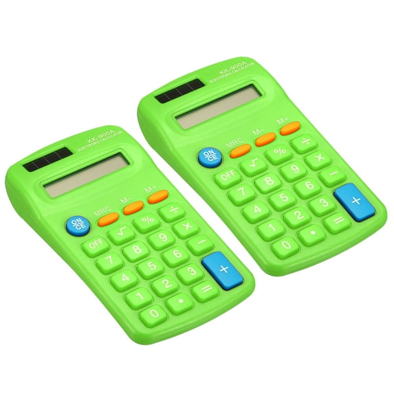 Uxcell Small Pocket Calculator Home Office Handheld Calculators 8 Digit Display Green 2 Pack