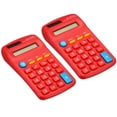 thumbnail image 1 of Uxcell Small Pocket Calculator Home Office Handheld Calculators 8 Digit Display Red 2 Pack, 1 of 6