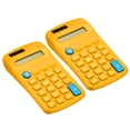 thumbnail image 1 of Uxcell Small Pocket Calculator Home Office Handheld Calculators 8 Digit Display Yellow 2 Pack, 1 of 6
