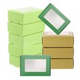 thumbnail image 1 of Uxcell Small Rectangle Kraft Paper Boxes with Window, 30 Pack Candy Party Favor Gift Box, Emerald Green/Lime Green/Gold, 1 of 6