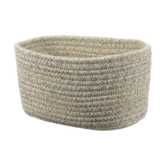 Uxcell Small Rope Basket, 8.3x5.9x4.7 Inch Rectangular Woven Basket Decorative Gift Chest Box Cute Mini Woven Storage for Organizing Shelf Storage Bedroom Home Decor, Light Gray