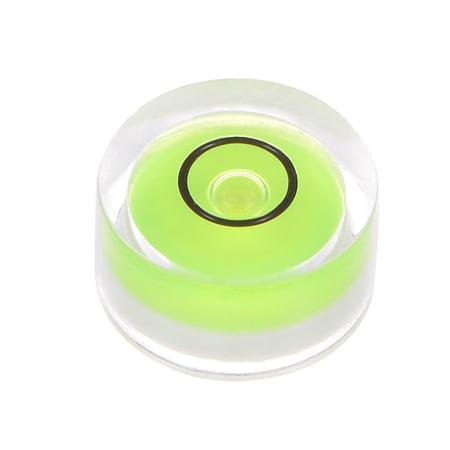 Uxcell Small Round Bubble Level 12x6mm Mini Circular Bullseye Spirit Levels for Camera Tripod Telescope, Green