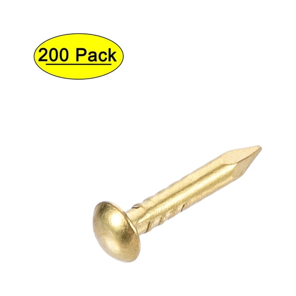 Uxcell Small Tiny Hardware Brass Nails 1.5mmx10mm(DxL) 200pcs