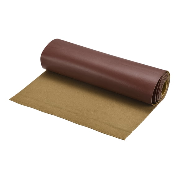 Uxcell Smooth Solid Color Faux Leather Sheet, PU Leather for DIY 7.8" x 53.14" Brown