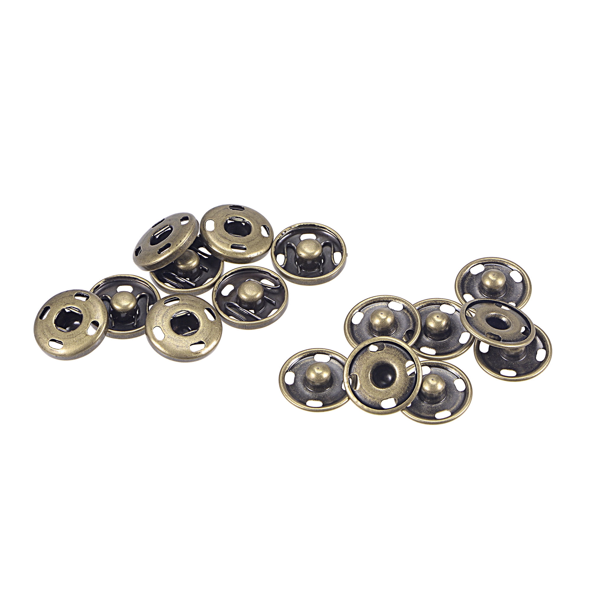 Uxcell Snap Buttons, Copper Sew-on Press Button Fastener Bronze ...