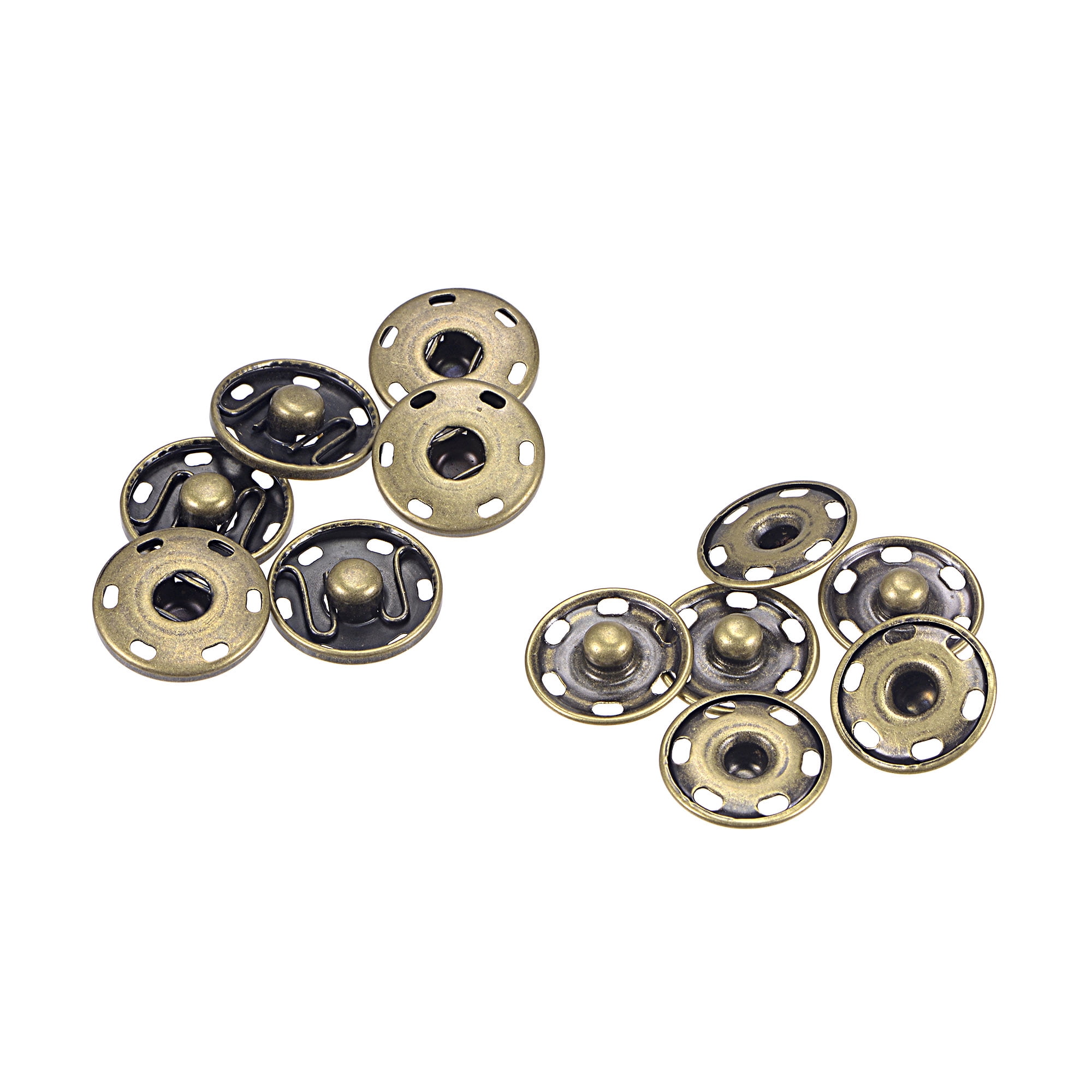 Uxcell Snap Buttons, Copper Sew-on Press Button Fastener for Leather ...