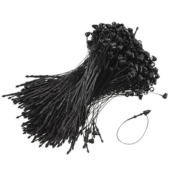 Uxcell Snap Lock Pins Loop Price Tag Fastener Plastic Tags Ties black 3 inch 2000pcs