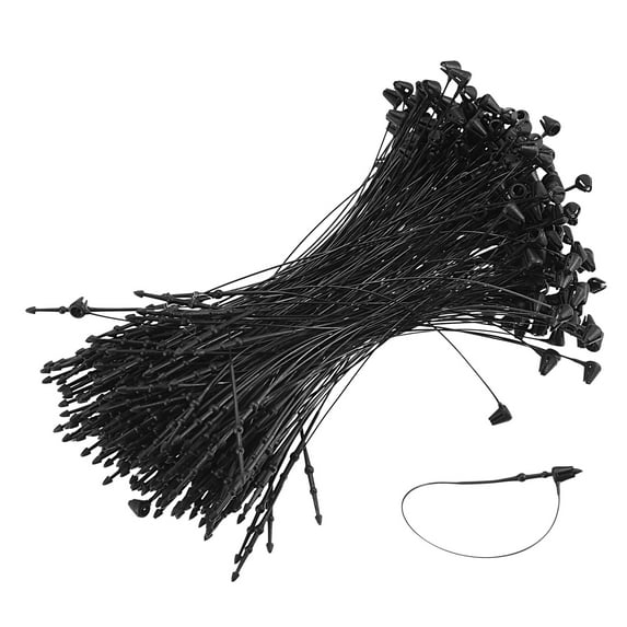 Uxcell Snap Lock Pins Loop Price Tag Fastener Plastic Tags Ties black 5 inch 1000pcs