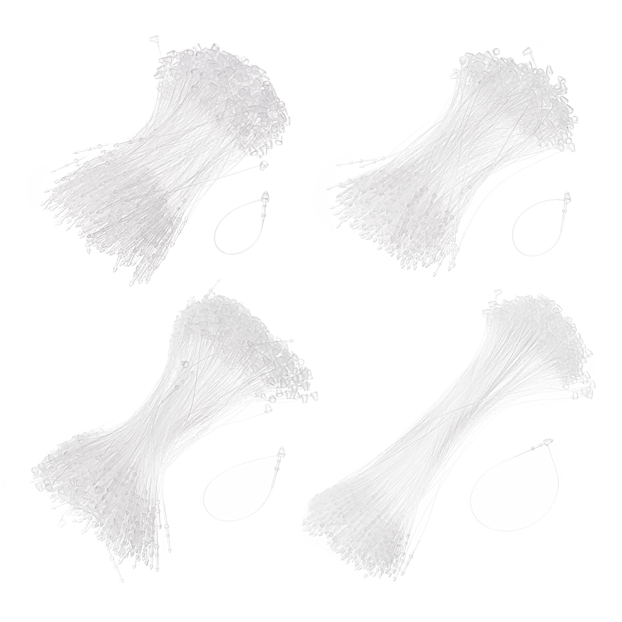 Uxcell Snap Lock Pins Loop Price Tag Fastener Plastic Tags Ties clear 4