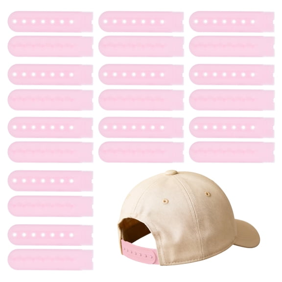 Uxcell Snapback Extender, 11 Set Adjustable Hats Snap Buckle 7 Hole Plastic Cap Buckle Snapback Hat Extender Strap Covers Snap Back Replacement Strap for Baseball Caps, Pink