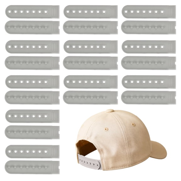 Uxcell Snapback Extender, 11 Set Adjustable Hats Snap Buckle 7 Hole Plastic Cap Buckle Snapback Hat Extender Strap Covers Snap Back Replacement Strap for Baseball Caps, Gray