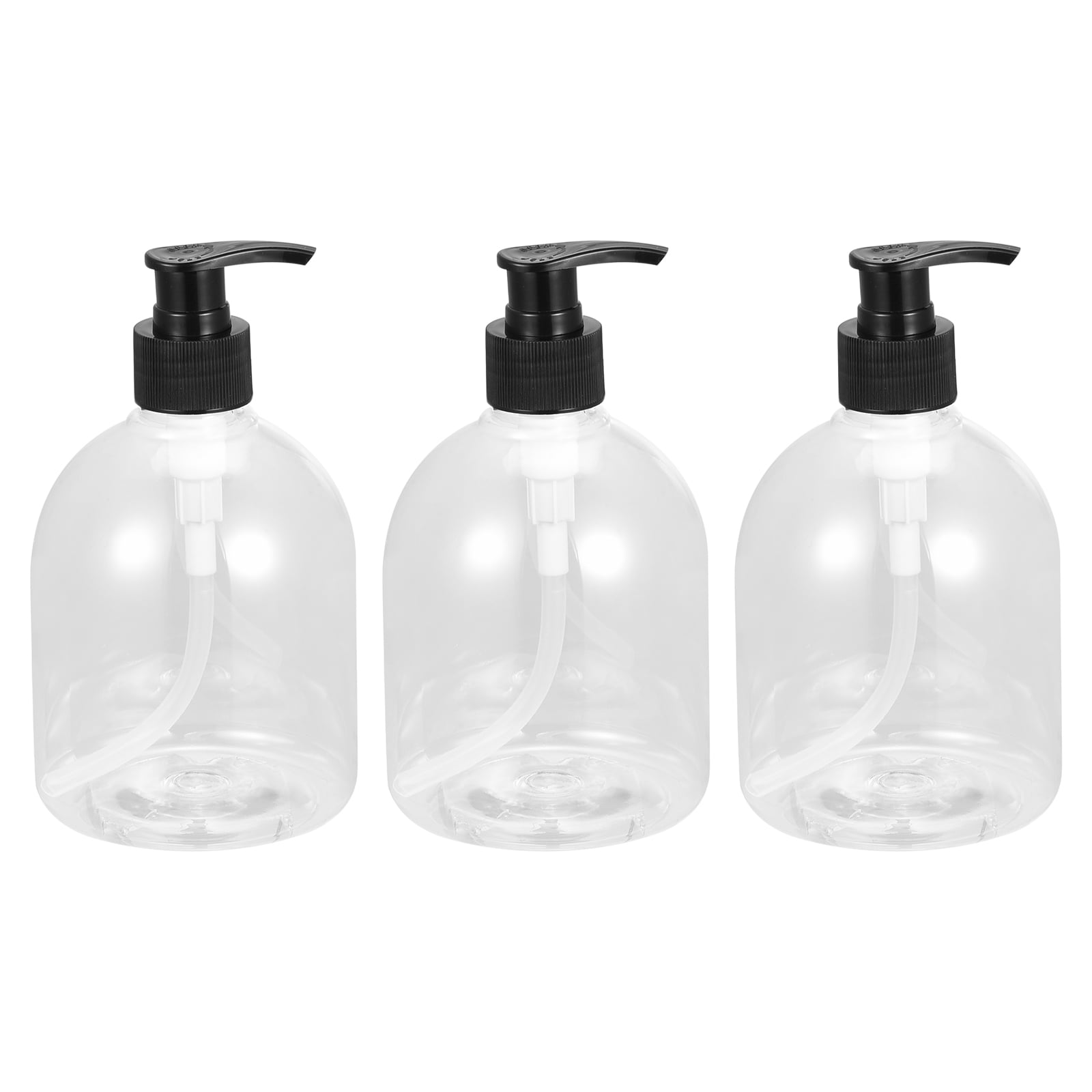 Uxcell Soap Dispensers Set- 17Oz Plastic Dish Hand Soap Dispenser with Pump for Kitchen Bathroom, 3Pack Clear