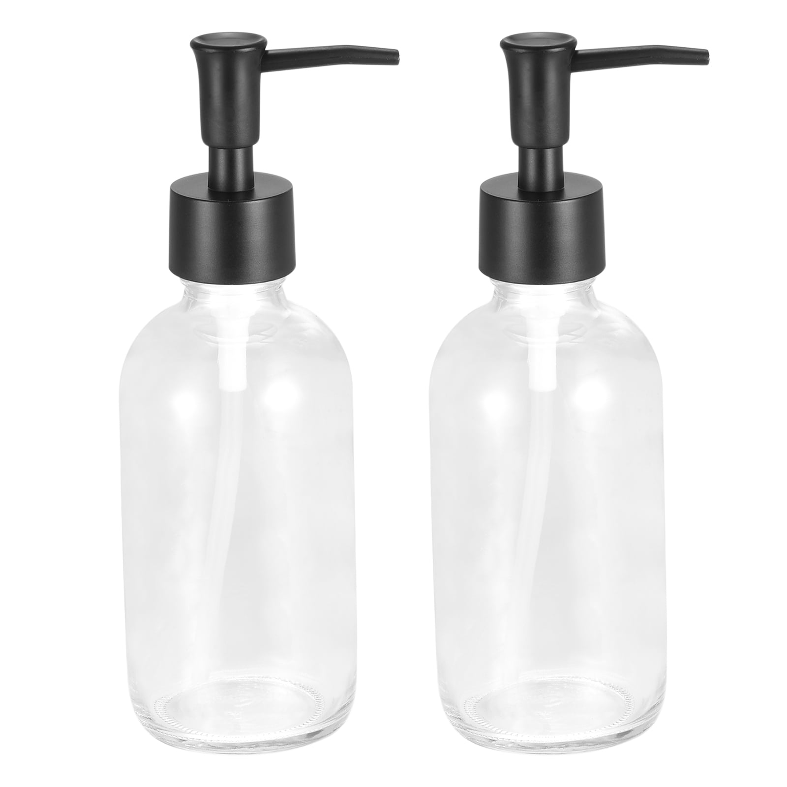 Uxcell Soap Dispensers Set- 8.5Oz Glass Dish Hand Soap Dispenser with ...