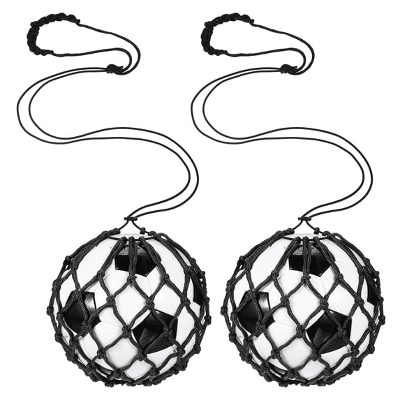 Uxcell Soccer Ball Kicking Net Solo Football Ball Kick Net Practice Training Aid Soccer Return for Ball Black