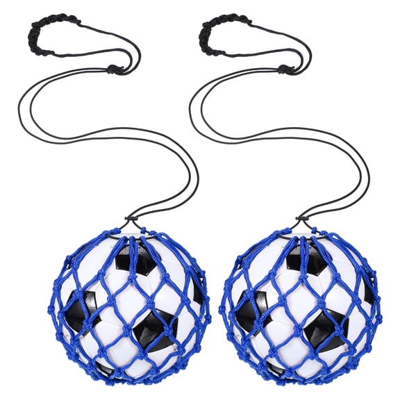 Uxcell Soccer Ball Kicking Net Solo Football Ball Kick Net Practice Training Aid Soccer Return for Ball Blue