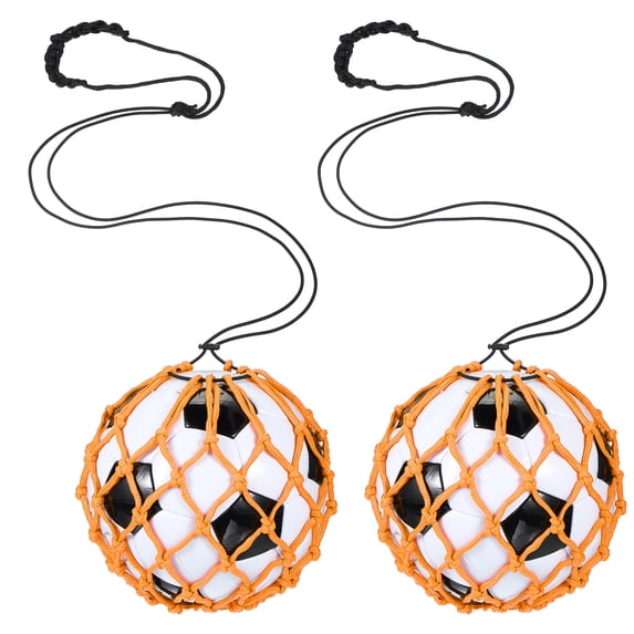 Uxcell Soccer Ball Kicking Net Solo Football Ball Kick Net Practice Training Aid Soccer Return for Ball Yellow