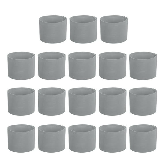 Uxcell 18Pcs Soccer Captain Armband Elastic Captain Arm Bands for Youth and Adult Football Team Light Grey
