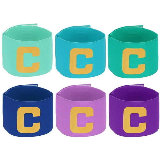 Uxcell Soccer Captain Armband, Football Armband Elastic Adjustable Player Bands Anti-Slip Blues/Purples