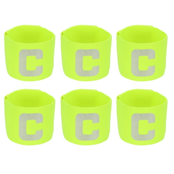 Uxcell Soccer Captain Armband, Football Armband Elastic Adjustable Player Bands Anti-Slip Fluorescent Yellow