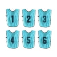 thumbnail image 1 of Uxcell Soccer Training Vest, Team Sports Pinnies Reversible Numbered Jerseys Lake Blue 26 in, 1 of 7