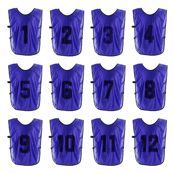Uxcell Soccer Training Vest, Team Sports Pinnies Reversible Numbered Soccer Practice Pennies X-Large Purple