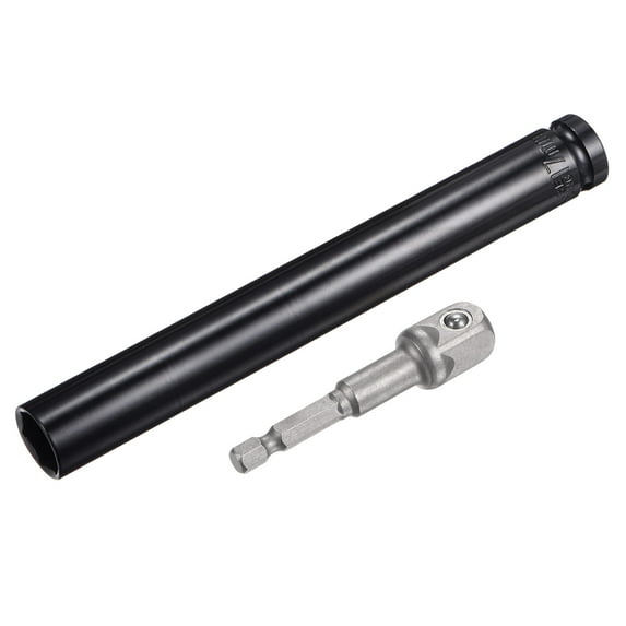 Uxcell Socket Accessory Set, 17mm Extra Long Deep Socket 1/4" Hex Shank Impact Adapter with 1/2" Drive