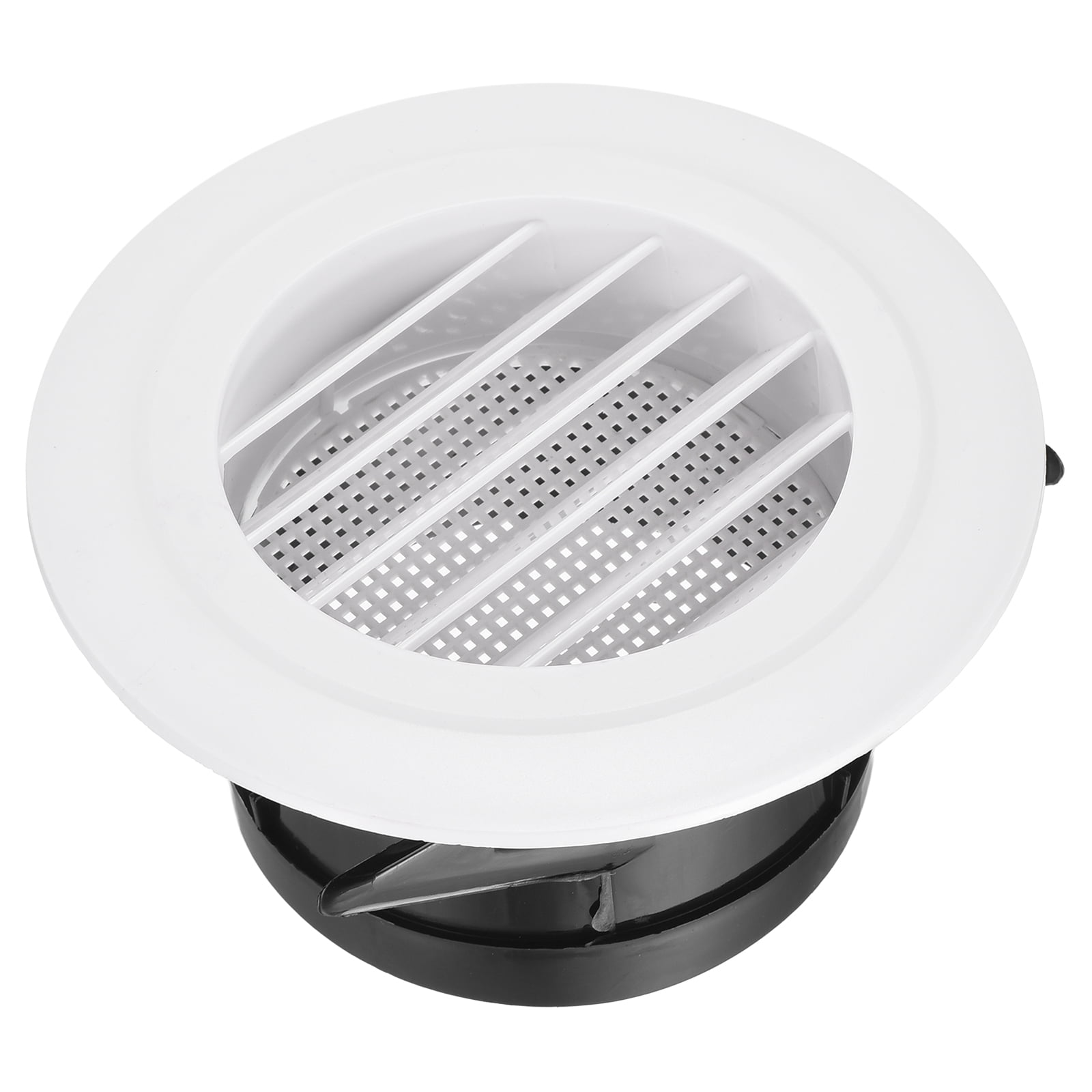 Uxcell Soffit Vent 4" ABS Louvered Exhaust Vent Grille Cover Ceiling Diffuser with Built-in Screen Mesh for Home Bathroom Office Kitchen Ventilation System