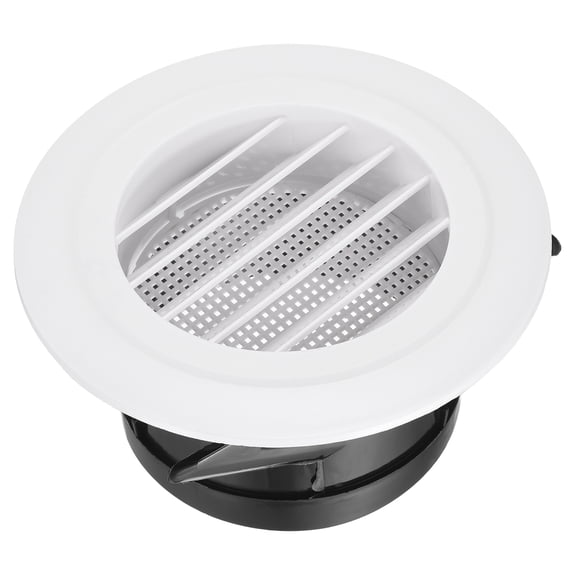 Uxcell Soffit Vent 4" ABS Louvered Exhaust Vent Grille Cover Ceiling Diffuser with Built-in Screen Mesh for Home Bathroom Office Kitchen Ventilation System