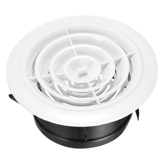 Uxcell Soffit Vent 5" ABS Adjustable Round Louvered Vent Cover Grille Cover Ceiling Diffuser for Home Bathroom Office Kitchen Ventilation System