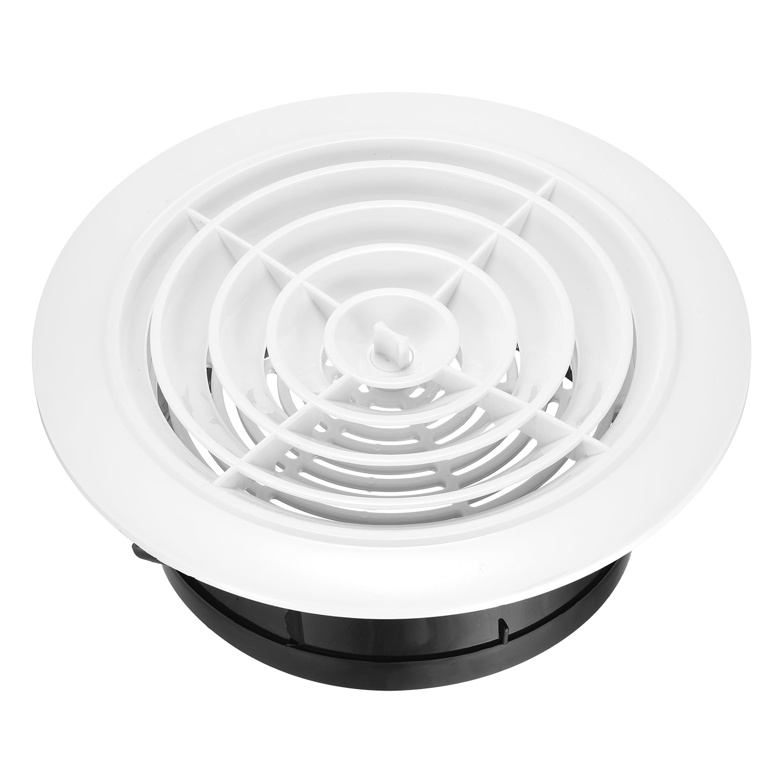 Uxcell Soffit Vent 6" ABS Adjustable Round Louvered Vent Cover Grille Cover Ceiling Diffuser for Home Bathroom Office Kitchen Ventilation System